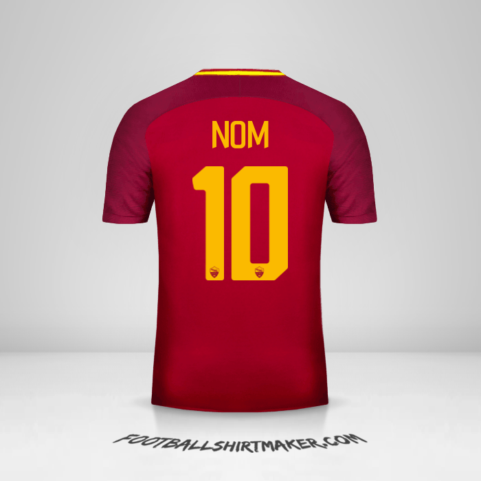 Maillot AS Roma 2017/18 -  nom - 10