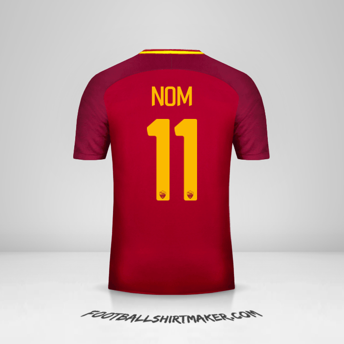 Maillot AS Roma 2017/18 -  nom - 11