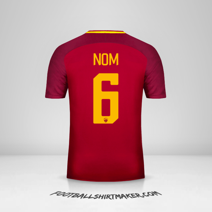 Maillot AS Roma 2017/18 -  nom - 6