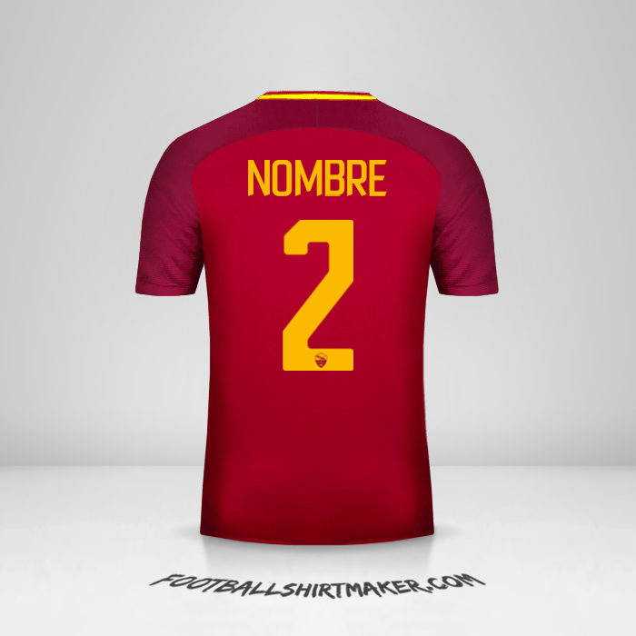 Jersey AS Roma 2017/18 -  nombre - 2