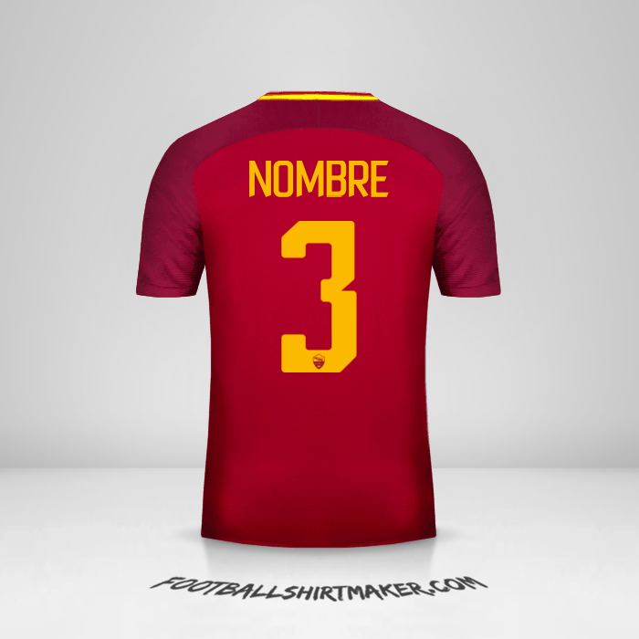 Jersey AS Roma 2017/18 -  nombre - 3