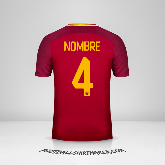 Jersey AS Roma 2017/18 -  nombre - 4