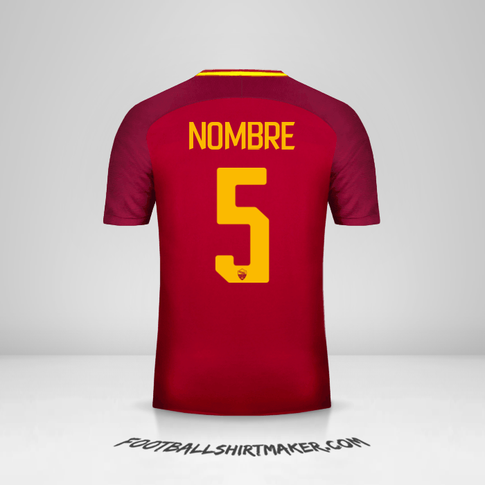 Jersey AS Roma 2017/18 -  nombre - 5
