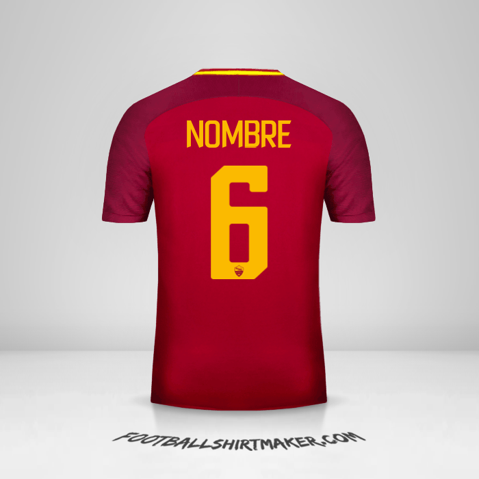 Jersey AS Roma 2017/18 -  nombre - 6