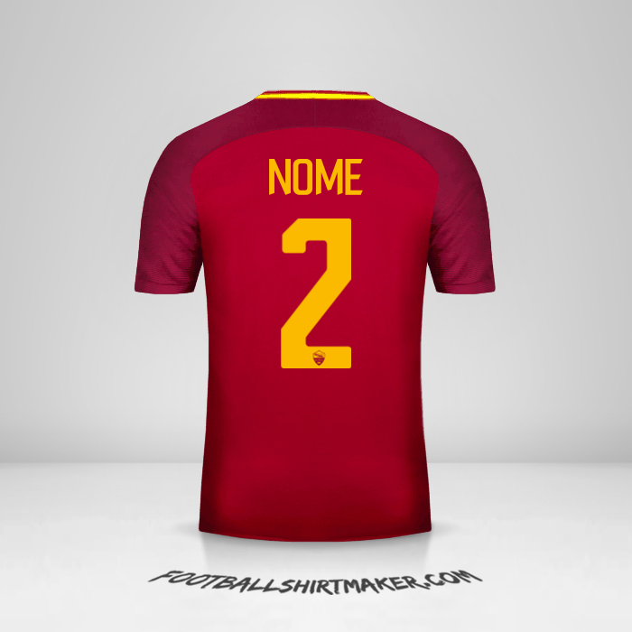 Camisa AS Roma 2017/18 -  nome - 2
