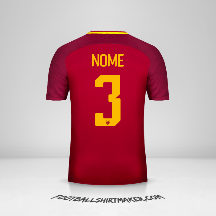Camisa AS Roma 2017/18 -  nome - 3