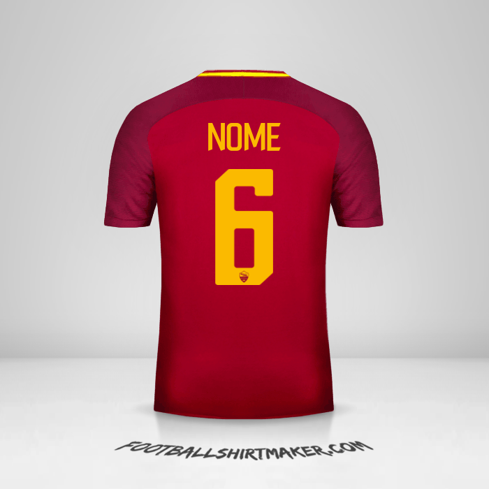 Camisola AS Roma 2017/18 -  nome - 6