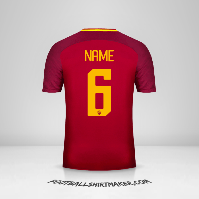 Shirt AS Roma 2017/18 -  name - 6