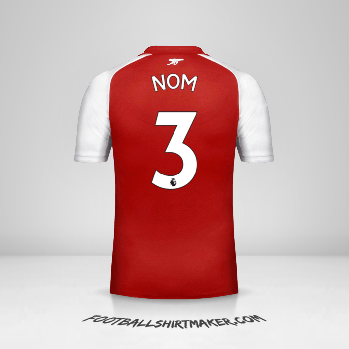 Maillot Arsenal 2017/18 -  nom - 3