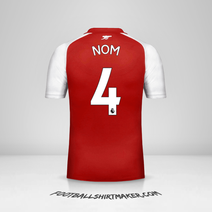Maillot Arsenal 2017/18 -  nom - 4