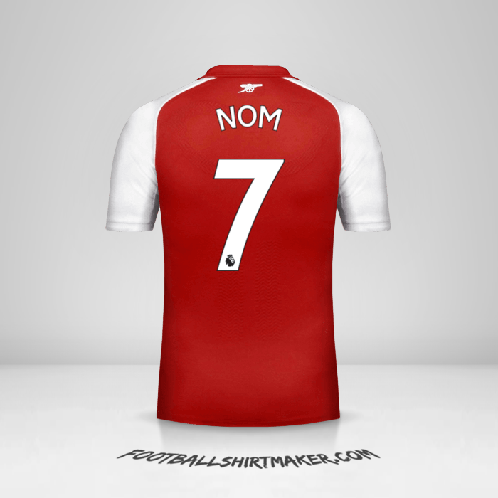Maillot Arsenal 2017/18 -  nom - 7