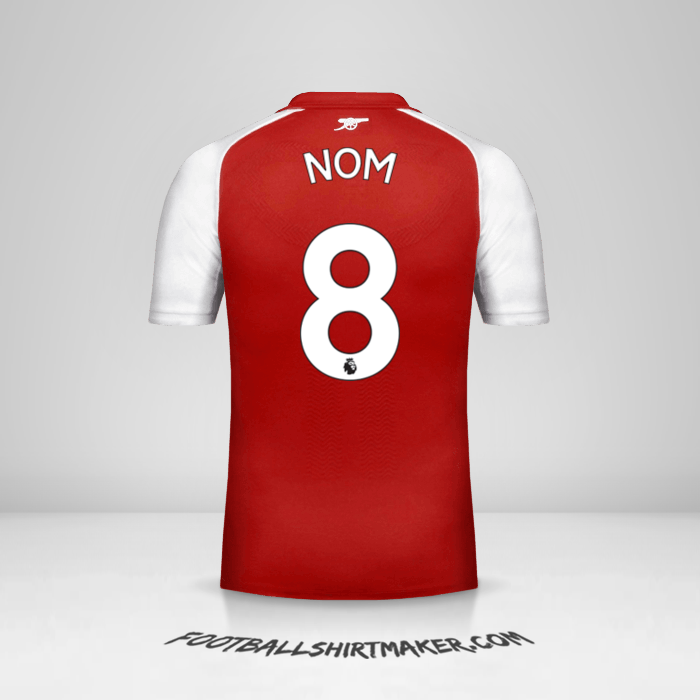 Maillot Arsenal 2017/18 -  nom - 8