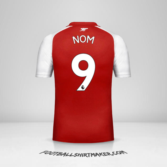 Maillot Arsenal 2017/18 -  nom - 9