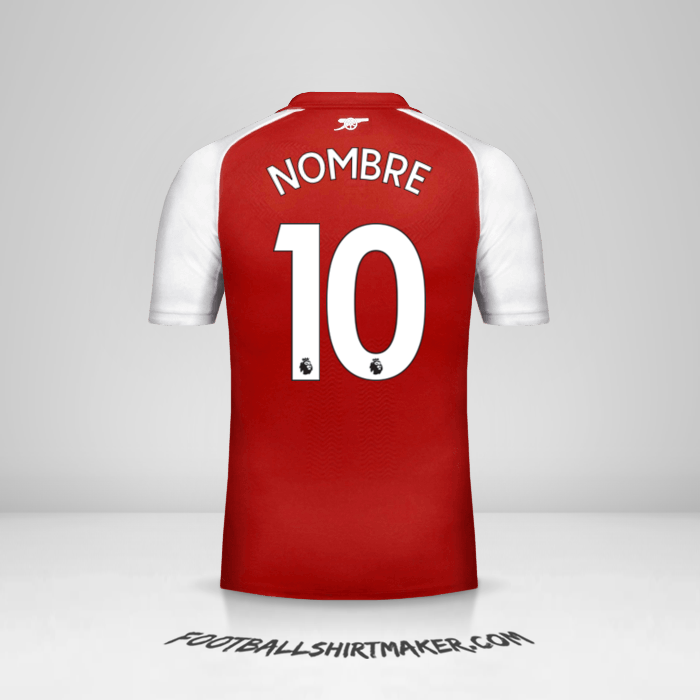 Jersey Arsenal 2017/18 -  nombre - 10