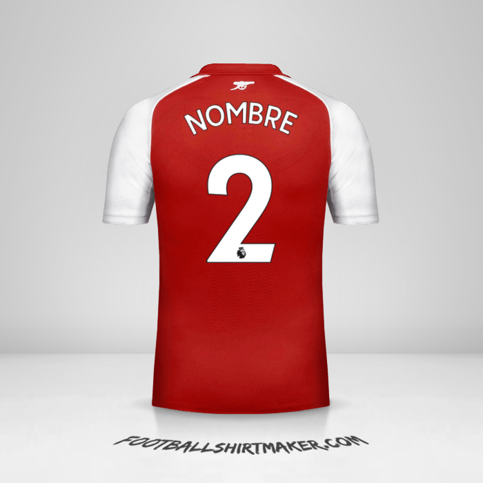 Jersey Arsenal 2017/18 -  nombre - 2