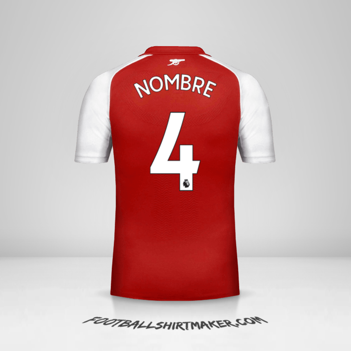 Camiseta Arsenal 2017/18 -  nombre - 4