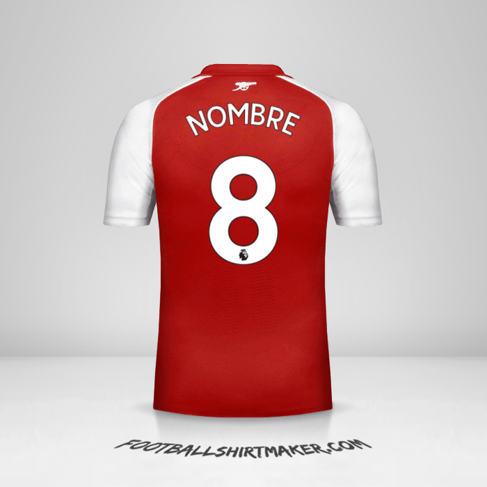 Jersey Arsenal 2017/18 -  nombre - 8