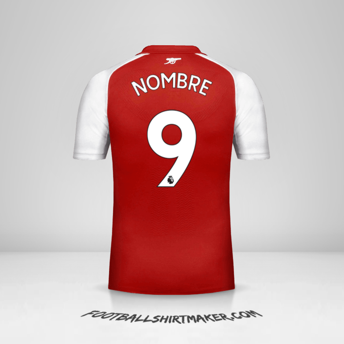 Camiseta Arsenal 2017/18 -  nombre - 9