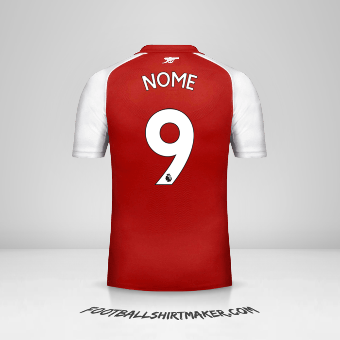 Camisa Arsenal 2017/18 -  nome - 9