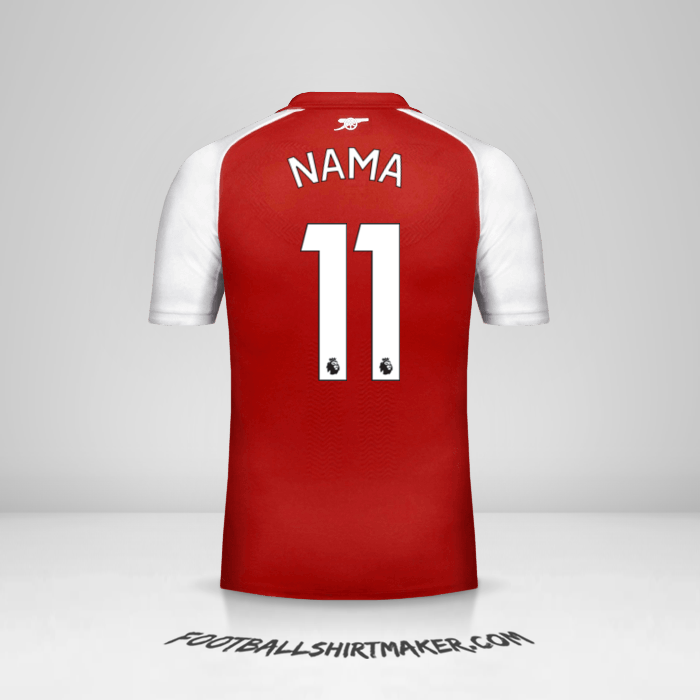 Jersey Arsenal 2017/18 -  nama - 11