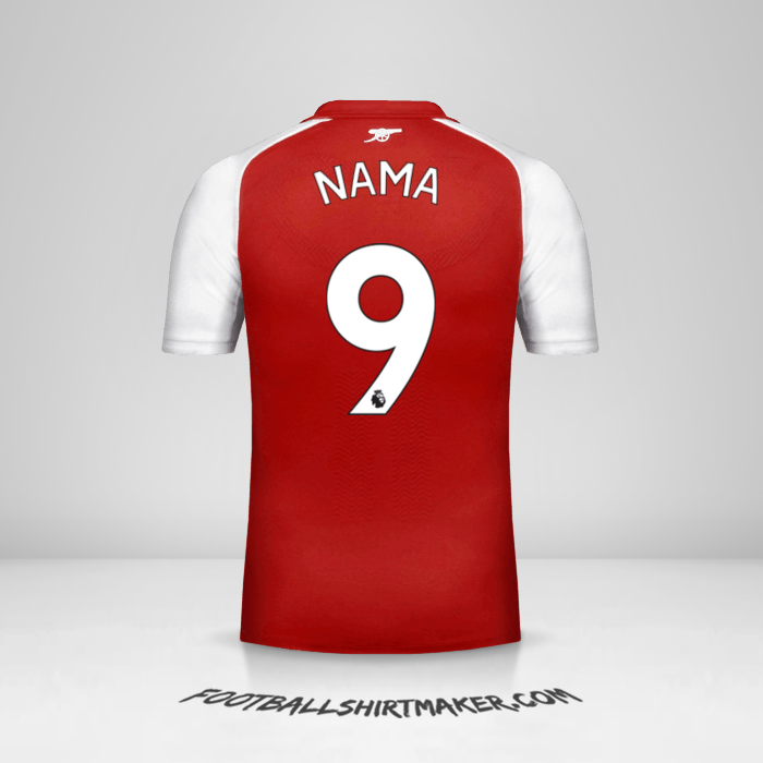 Jersey Arsenal 2017/18 -  nama - 9