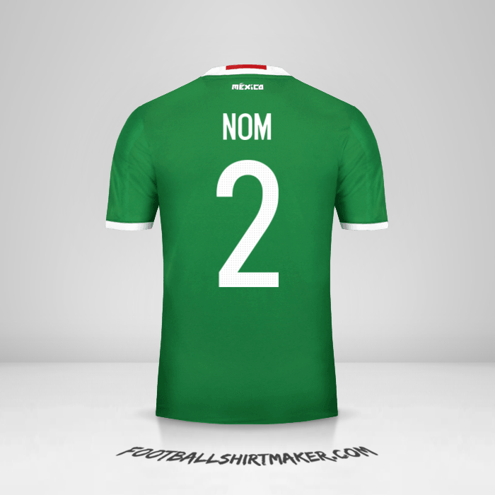 Maillot Mexique 2016 -  nom - 2