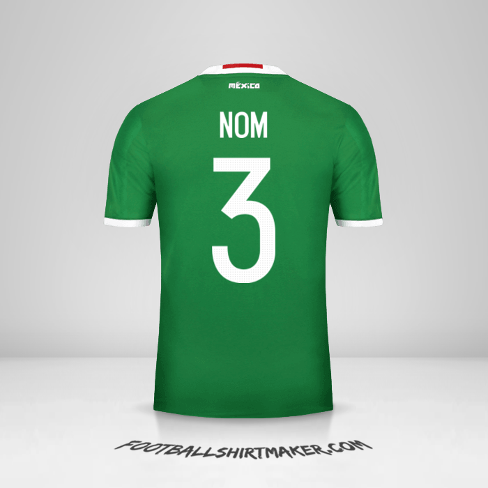 Maillot Mexique 2016 -  nom - 3