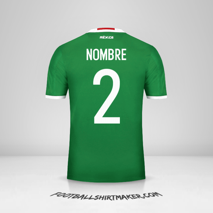 Camiseta Mexico 2016 -  nombre - 2