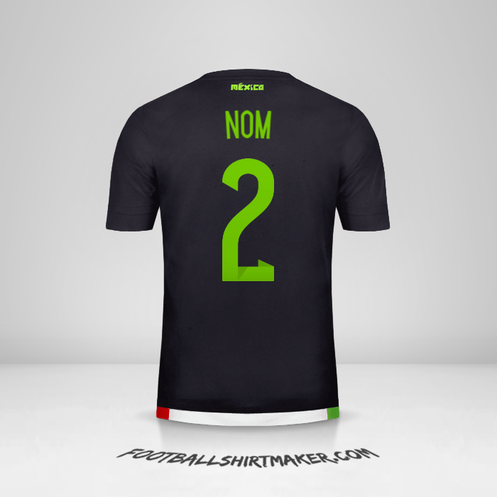 Maillot Mexique 2015 -  nom - 2