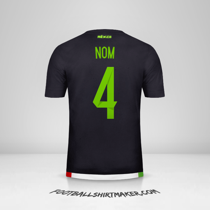 Maillot Mexique 2015 -  nom - 4