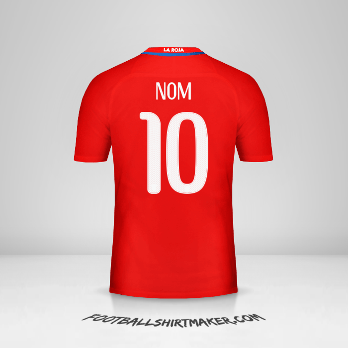 Maillot Chili 2016 -  nom - 10