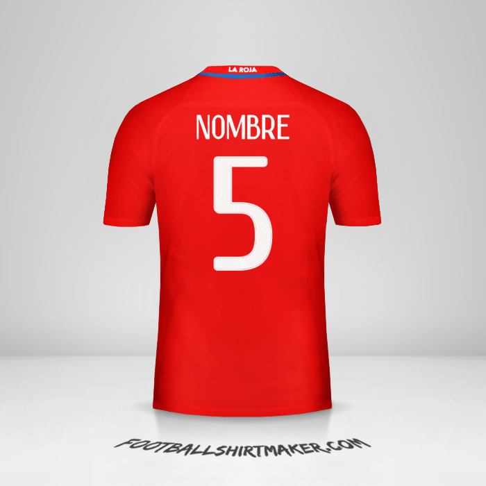 Camiseta Chile 2016 -  nombre - 5