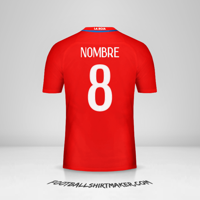 Camiseta Chile 2016 -  nombre - 8
