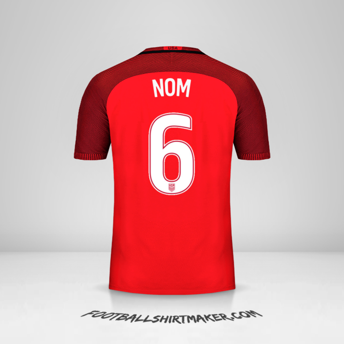 Maillot États-Unis 2017 Troisième -  nom - 6