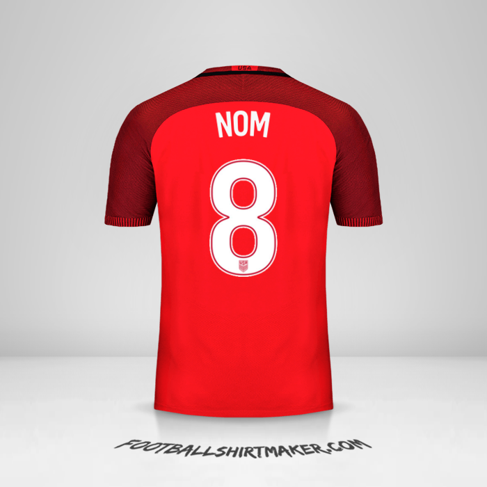 Maillot États-Unis 2017 Troisième -  nom - 8