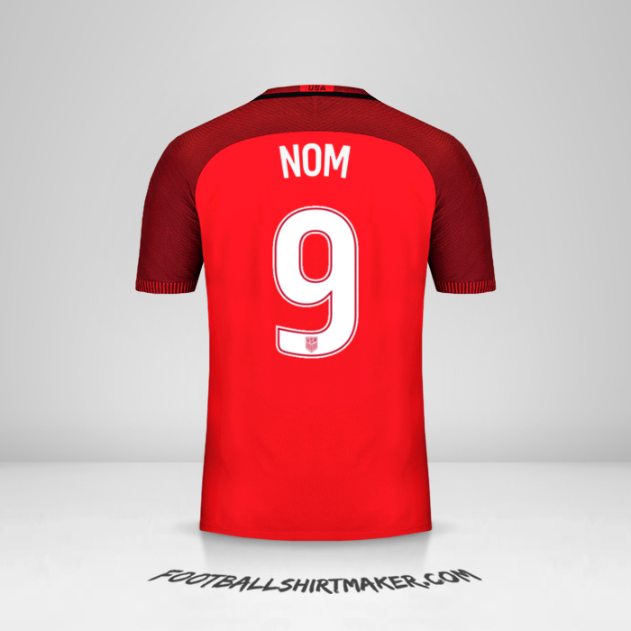 Maillot États-Unis 2017 Troisième -  nom - 9