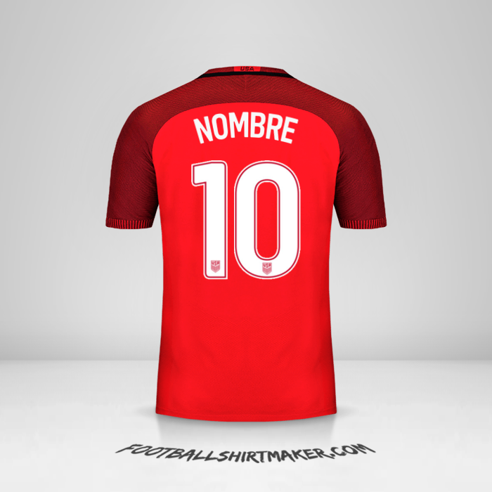 Jersey Estados Unidos 2017 Tercera -  nombre - 10