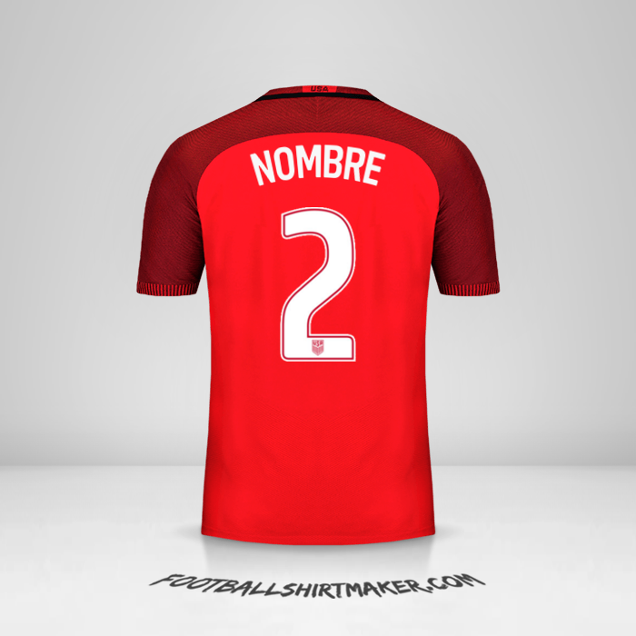 Jersey Estados Unidos 2017 Tercera -  nombre - 2