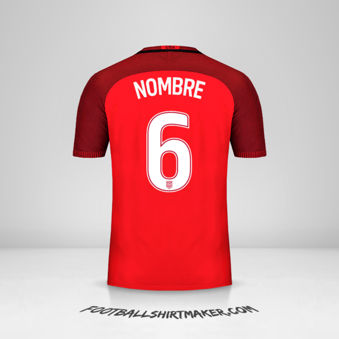 Jersey Estados Unidos 2017 Tercera -  nombre - 6
