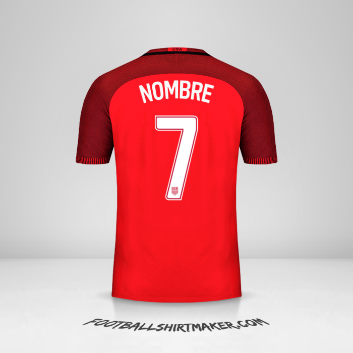 Jersey Estados Unidos 2017 Tercera -  nombre - 7