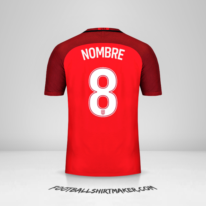 Jersey Estados Unidos 2017 Tercera -  nombre - 8