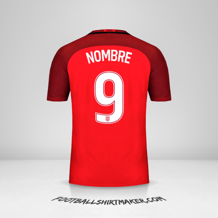 Camiseta Estados Unidos 2017 Tercera -  nombre - 9