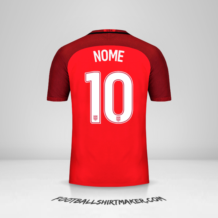 Camisa Estados Unidos 2017 Terceira -  nome - 10