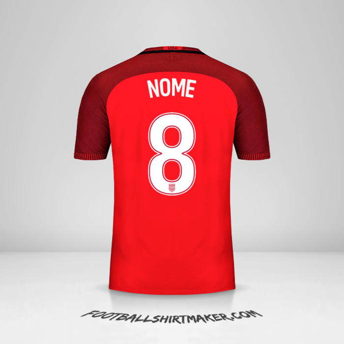Camisola Estados Unidos 2017 Terceira -  nome - 8