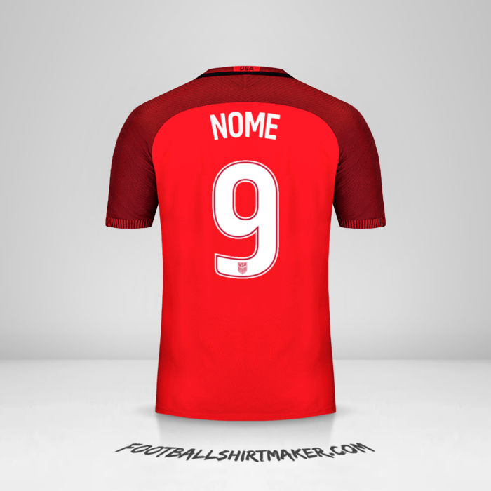 Camisola Estados Unidos 2017 Terceira -  nome - 9