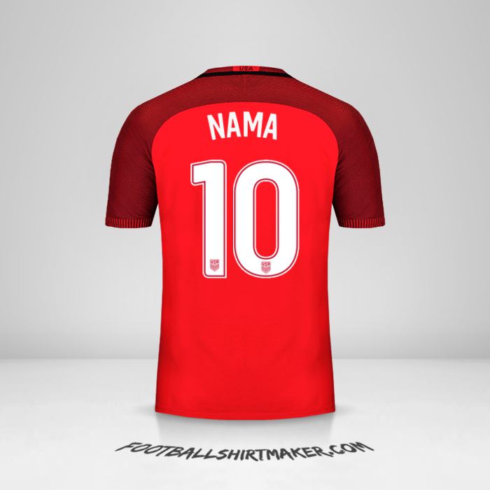 Jersey Amerika Serikat 2017 Ketiga -  nama - 10
