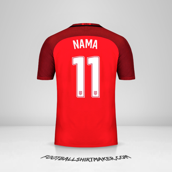 Jersey Amerika Serikat 2017 Ketiga -  nama - 11