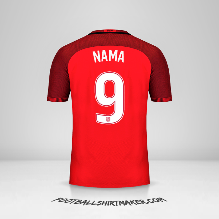 Jersey Amerika Serikat 2017 Ketiga -  nama - 9