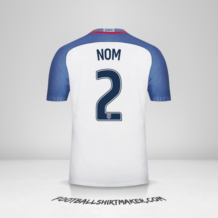 Maillot États-Unis 2016/17 -  nom - 2