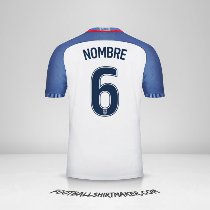 Jersey Estados Unidos 2016/17 -  nombre - 6